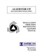 ACA ALLERTOR 125 Installation, Operation, Maintenance And Parts Manual preview