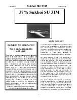 Preview for 1 page of Academy of Model Aeronautics Sukhoi SU 31M Instructions Manual