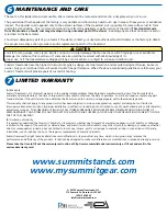 Preview for 8 page of ACADEMY Summit Classic Deluxe Tripod 12 Leg Kit Manual