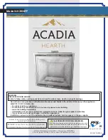 Предварительный просмотр 1 страницы Acadia AH3024FP Manual