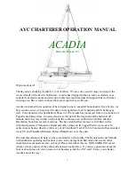 Preview for 1 page of Acadia AYC CHARTERER Operation Manual