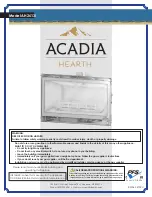 Acadia Hearth AH2613i Manual preview