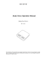 acaia Cinco Operation Manual предпросмотр