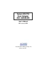 Acard AEC-6290 User Manual предпросмотр