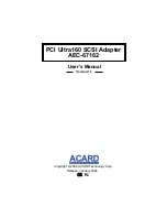 Предварительный просмотр 1 страницы Acard AEC-67162 User Manual