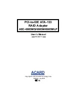 Acard AEC-6885M User Manual preview