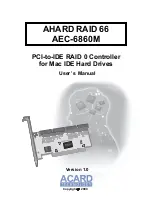 Preview for 1 page of Acard AHARD RAID 66 User Manual