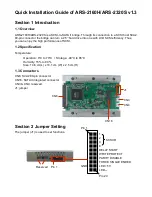 Acard ARS-2160H Quick Installation Manual preview