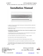 Preview for 1 page of Acare MRW 12HL Installation Manual