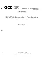 ACC RC-850 Reference Manual preview