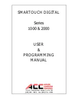 Preview for 1 page of ACC SmarTouch Digital series User & Programmers Manual