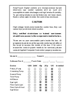 Preview for 2 page of ACC SmarTouch Digital series User & Programmers Manual