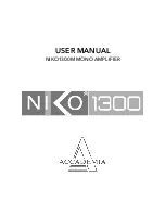 Preview for 1 page of Accademia Laboratory Niko 1300M User Manual