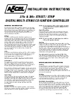 Accel 300+ Installation Instructions Manual preview