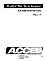 Accel Crestline Altra Series Installation Instructions Manual preview