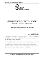 Preview for 3 page of Accelerated Care Plus OMNISTIM FX2 CYCLE/WALK User Manual