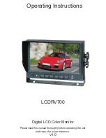 AcceleVision LCDRV700 Operating Instructions Manual preview