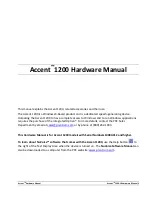 Предварительный просмотр 5 страницы Accent 1200 series Hardware Manual