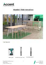 Accent Modella II Table Assembly Instructions Manual предпросмотр