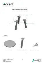 Предварительный просмотр 3 страницы Accent Modella II Table Assembly Instructions Manual