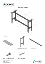 Предварительный просмотр 9 страницы Accent Modella II Table Assembly Instructions Manual