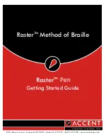 Preview for 1 page of Accent Raster Braille Getting Started Manual