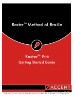 Предварительный просмотр 1 страницы Accent Raster Braille Getting Started Manual