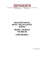 Preview for 1 page of Acces I/O products 104-IIRO-8 User Manual