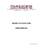 Preview for 1 page of Acces I/O products PCI-DA12-16 User Manual