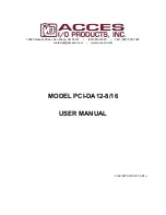 Acces I/O products PCI-DA12-8/16 User Manual preview