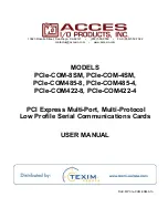 Preview for 1 page of Acces I/O products PCIe-COM-4SM User Manual