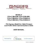 Acces I/O products PCIe-COM-8SM User Manual preview