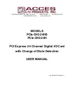 Preview for 1 page of Acces I/O products PCIe-DIO-24H User Manual