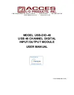 Acces I/O products USB-DIO-48 User Manual preview