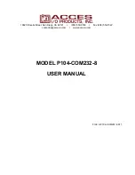 Acces i/o P104-COM232-8 User Manual preview