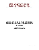 Предварительный просмотр 1 страницы Acces ETH-DIO-48 User Manual