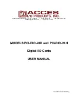 Acces PCI-DIO-24D User Manual предпросмотр