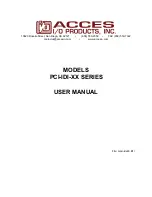 Acces PCI-IDI-XX User Manual предпросмотр