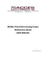 Preview for 1 page of Acces PCIe-DA16-6 User Manual