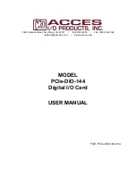 Acces PCIe-DIO-144 User Manual preview