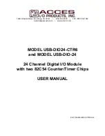 Preview for 1 page of Acces USB-DIO-24 User Manual