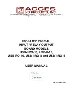 Предварительный просмотр 1 страницы Acces USB-II-16 User Manual