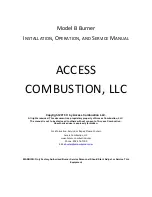 Access Combustion B Installation, Operation And Service Manual preview
