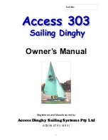 Access Dinghy Sailing 303 Single Seater Owner'S Manual preview