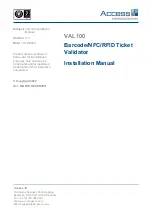 Access IS VAL100 Installation Manual preview