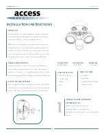 Access Lighting 20785LED Installation Instructions preview