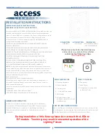 Access Lighting Bermuda Series Installation Instructions preview