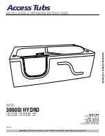 Access Tubs 3060SI HYDRO Installation & Operating Instructions Manual preview