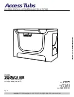 Access Tubs 3060WCA AIR Installation & Operating Instructions Manual предпросмотр