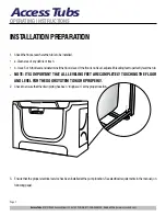 Preview for 9 page of Access Tubs 3060WCA AIR Installation & Operating Instructions Manual